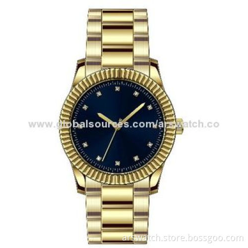 Stainless Steel Automatic Watch with Real Leather Strap, Sapphire Glass and Citizen Movement